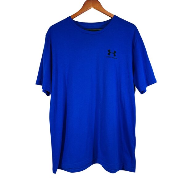 Under Armour Mens Loose Fit Royal Blue T-Shirt Mens XL Athletic Shor Sleeve - Picture 1 of 11
